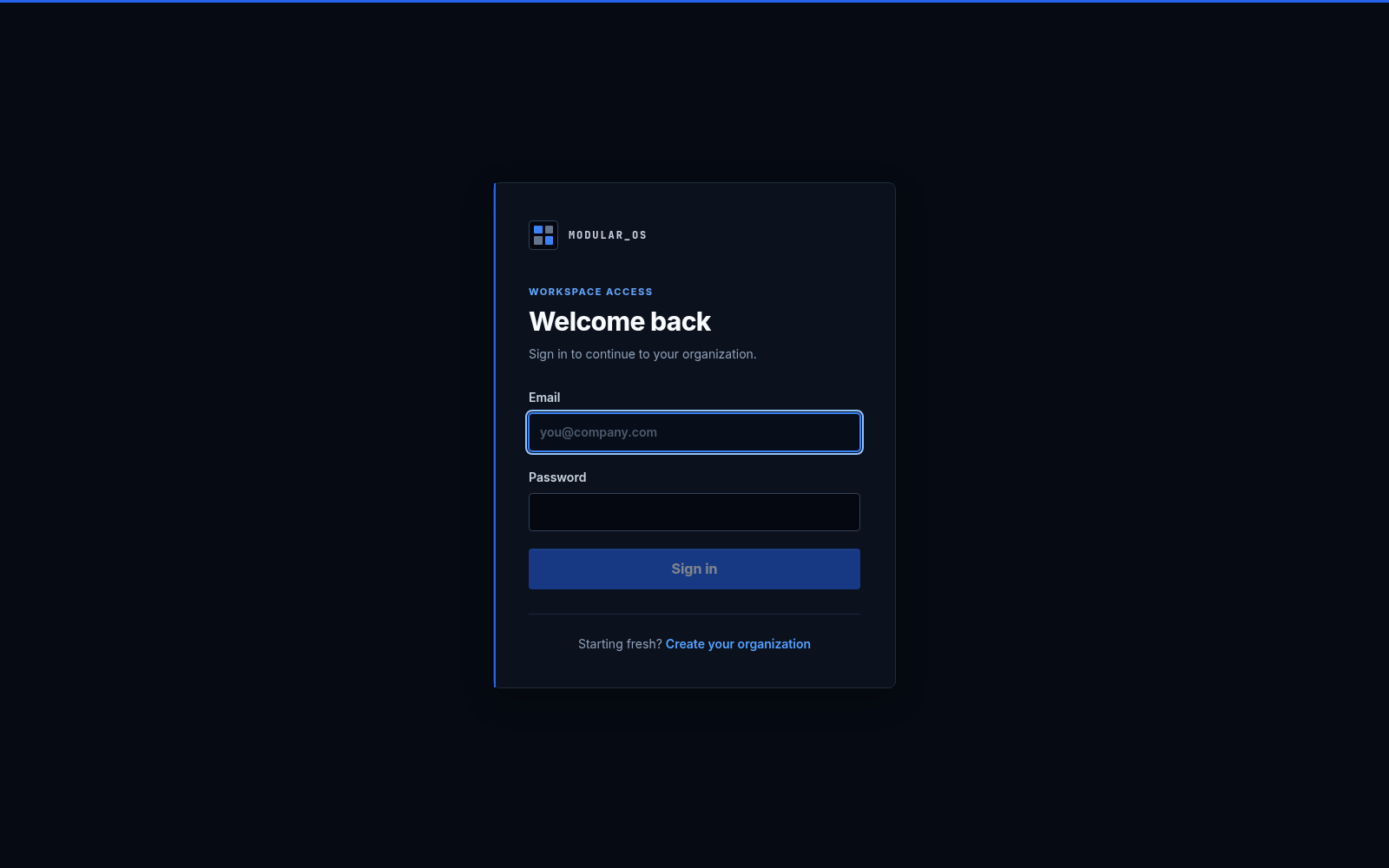Modular OS — Manufacturing software