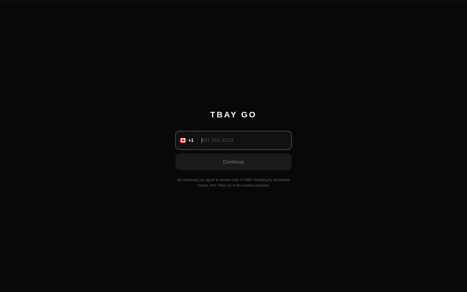 TBay Go — Ride-hailing platform